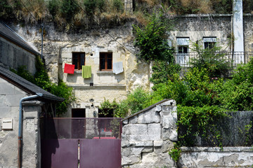 Höhlenwohnungen an der Loire