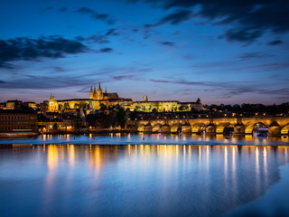 Prague castle at sunset