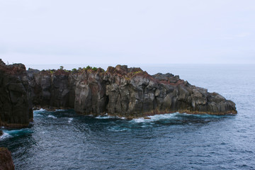 Fototapeta na wymiar Lava Rock Cliff
