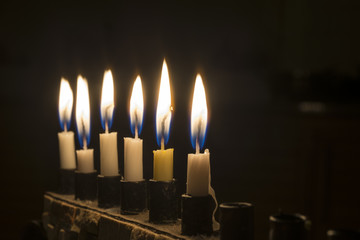 Hanukkah holiday candles