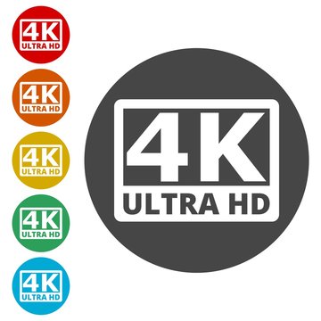 Ultra HD 4K icon set