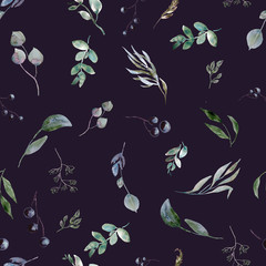 Wedding bridal bouquet seamless pattern