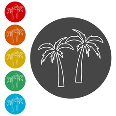 Palm Tree Silhouette icon 