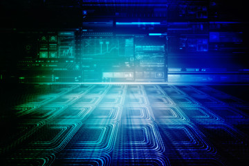 2D Digital Abstract Business Networking background