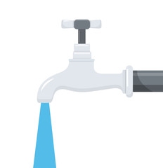 Wasserhahn Flat Design Icon