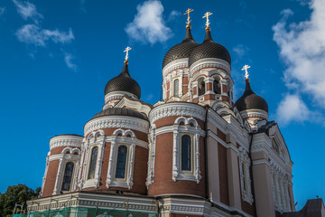 Fototapeta na wymiar Tallinn Orthodox cathedral Estonia