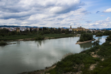 Fototapeta na wymiar Panoramic view of the Mosque of Cordoba and the Guadalquivir River