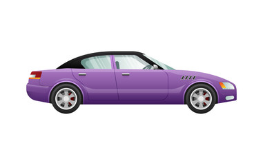 Transport. Isolated Violet Classic Automobile