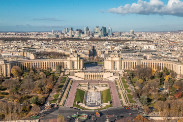 View of Paris from Eiffel tower - obrazy, fototapety, plakaty