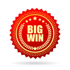 Big win star vector icon