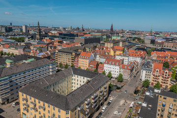 Fototapeta na wymiar Panoramic view of Copenhagen