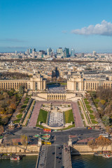 Fototapeta na wymiar View of Trocadero in Paris