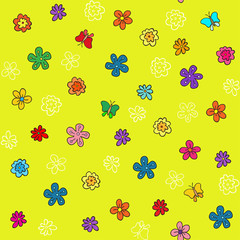 Seamless flower background. Can be used for textile, website background, book cover, packaging.