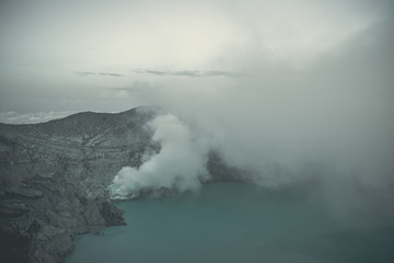 crater volcano Ijen indonesia