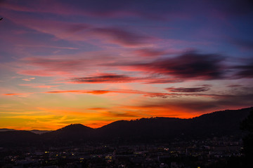 sundown over the city of Graz