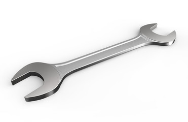 Wrench isolated on white, 3d rendering.