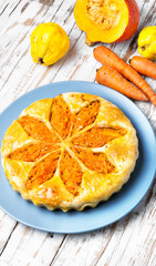 Autumnal vegetable pie