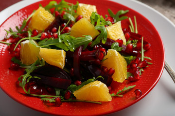 Beetroot salad with orange