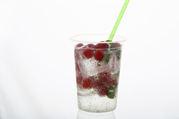 Refreshing summer water with berries