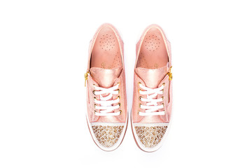 fashion trendy woman's set with sneaker and accessories