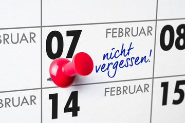 Wandkalender - 07. Februar