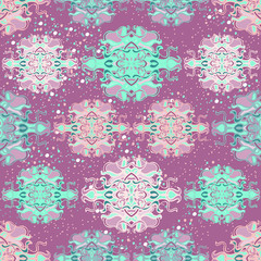 Seamless pattern with colorful abstract shape
