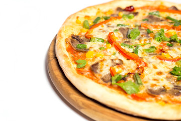 Pizza on a white background