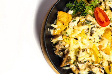 fried potatoes with vegetables