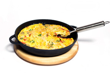 Eggs with meat