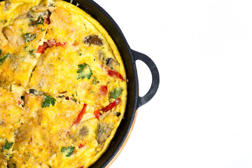 Eggs with meat