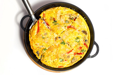 Eggs with meat