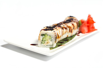 sushi on a beautiful plate