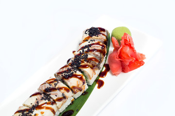 sushi on a beautiful plate