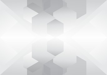 Abstract White and gray color technology modern futuristic background, vector illustration