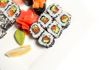 sushi on a beautiful plate