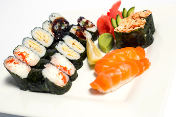 sushi on a beautiful plate