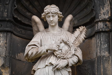 Fototapeta na wymiar Guardian angel with rosary