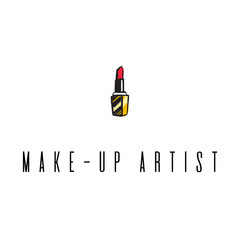 Makeup artist banner. Vector template.business concept. Lipstick with smear. Beauty logo. Fashion illustration