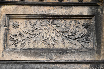 Ornaments on a crypt