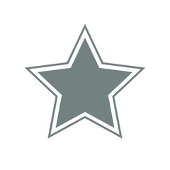 Star icon. Gray Star button, best vector