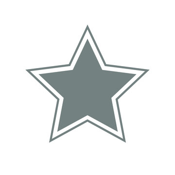 Star icon. Gray Star button, best vector