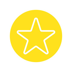Star button. Star vector icon. White line star icon. 