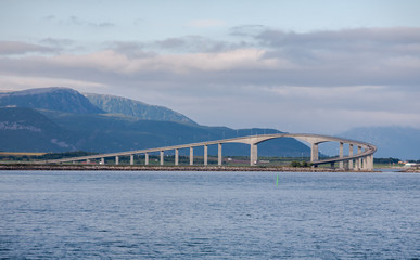 bridge above a fjord