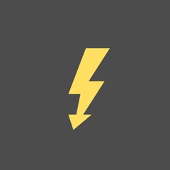 Lightning flat vector icon