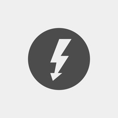 Lightning flat vector icon