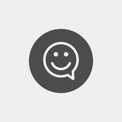 Smile flat vector icon