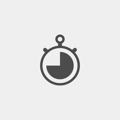 Obraz premium Stopwatch flat vector icon