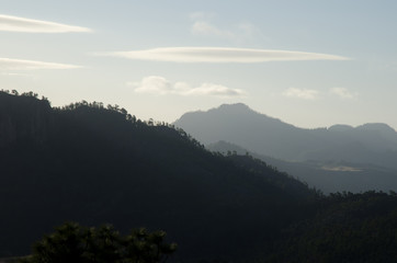 Integral Natural Reserve of Inagua and Pilancones Natural Park in the background. Gran Canaria. Canary Islands. Spain.