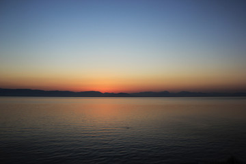 Morning at sea. Summer landscape.