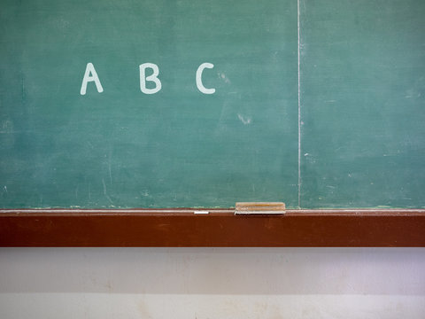 Classroom Chalkboard With Eraser And Chalk